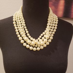 J Crew Multi Strand Pearl Necklace